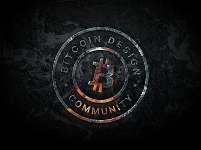 Bitcoin Design Community Seal bitcoin black cryptocurrency logo