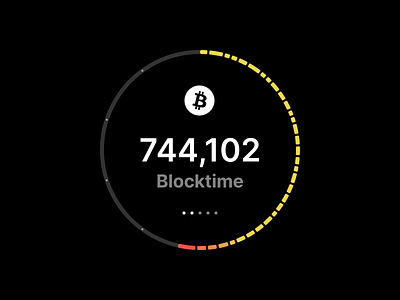 Bitcoin Block Clock app application bitcoin black crypto cryptocurrency ui