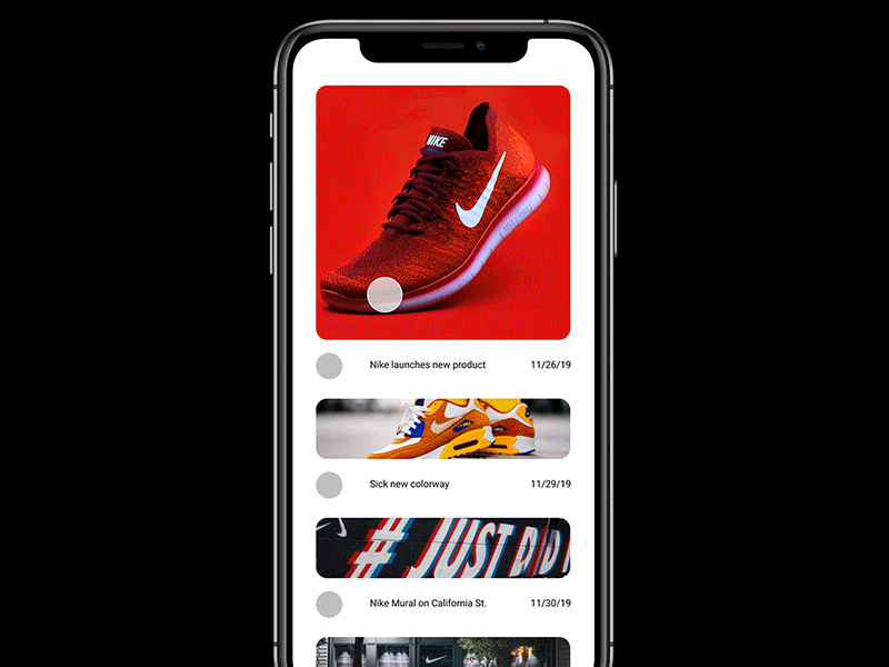 press page - 050 adobe photoshop daily 100 challenge dailyui dailyui050 figma nike unsplash