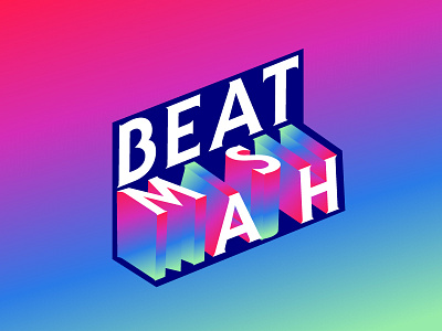 MTV Beat Mash design identity isometric logo unit mtv type typography vector wordmark