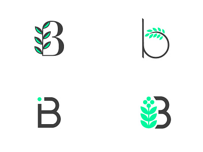 B b branding brandmark icon leaf lettermark logo logo design typography vector