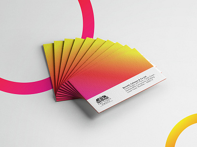 Times Studio branding business card gradient identity logo mockup stationery