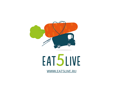 Eat5live Logo borabula delivery diet eat5live food health illustration logo service vector