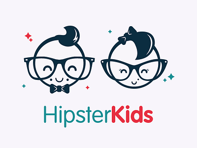 HipsterKids borabula hipster hipsterkids illustration kids logo vector