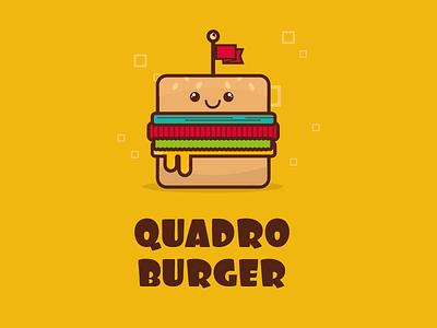 Logo QuadroBurger borabula brand burger logo logotype quadroburger