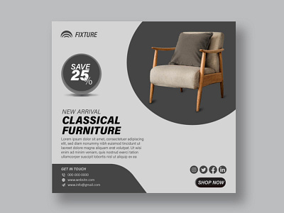 Furniture social media post template ads banner design banner design banner template facebook post instagram post post template social media social media post twitter post web banner