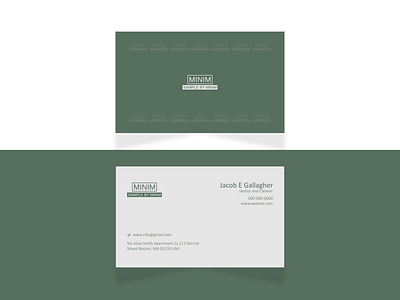 professional minimalist business card template