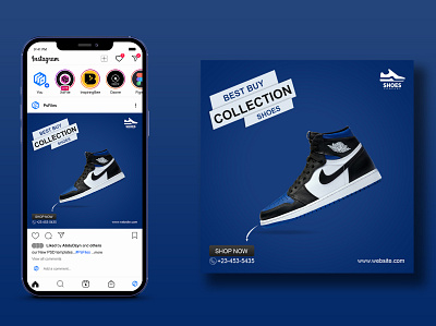 Shoes social media template ads banner branding graphic design post design social media post social media post design