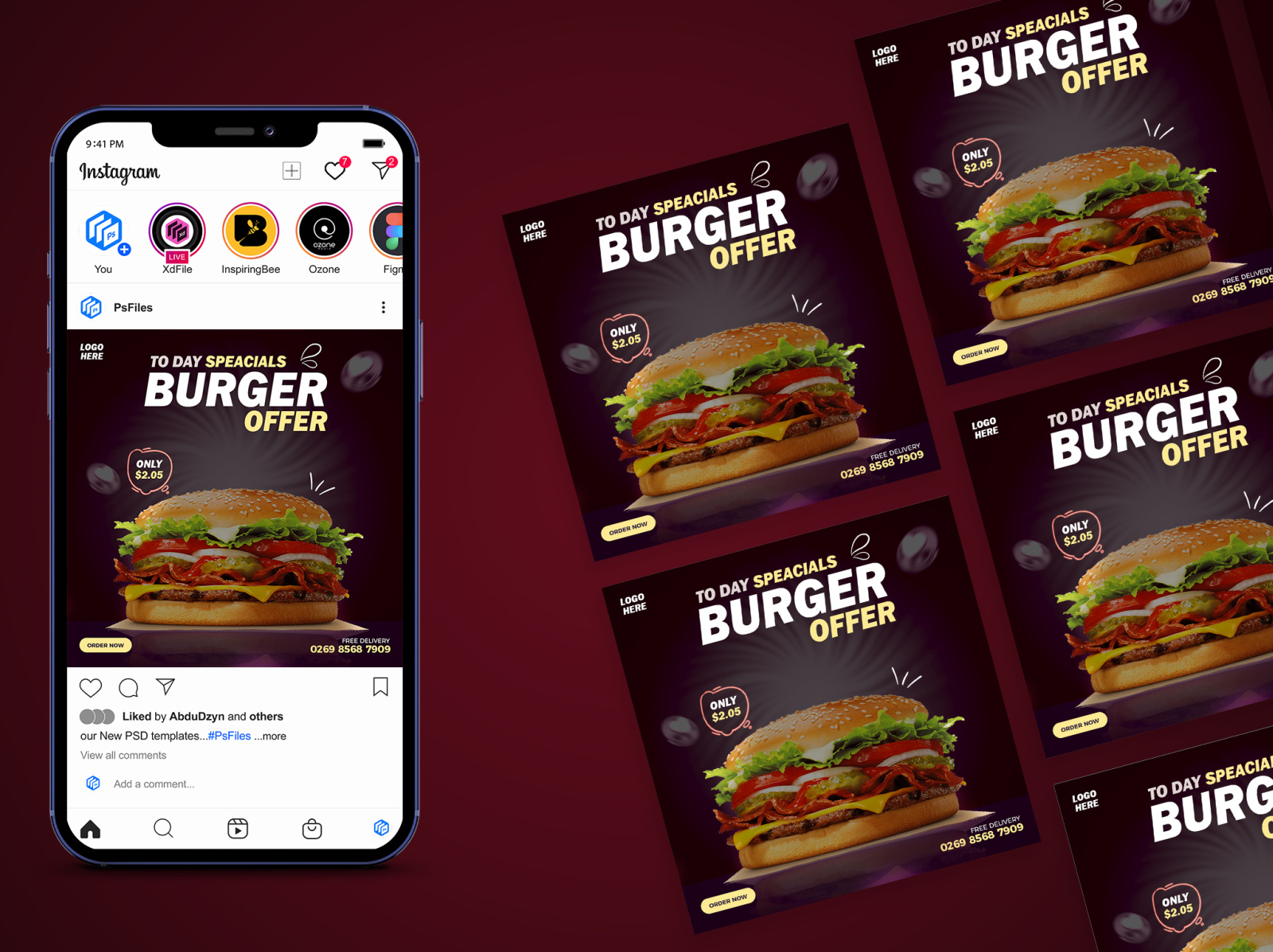 Food Social Media Post Template by Rony Ahmed on Dribbble