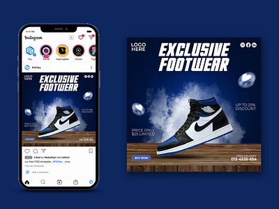 Exclusive footwear banner Design