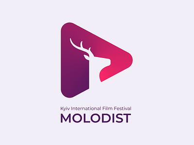 Molodist Kyiv International Film Festival deer deer logo festival film identity identity design logo logodesign logotype mockup movie