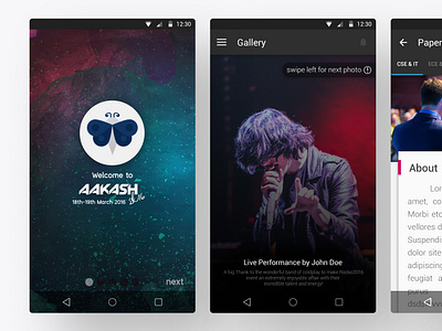 Aakash 2k16 Mobile App UI/UX