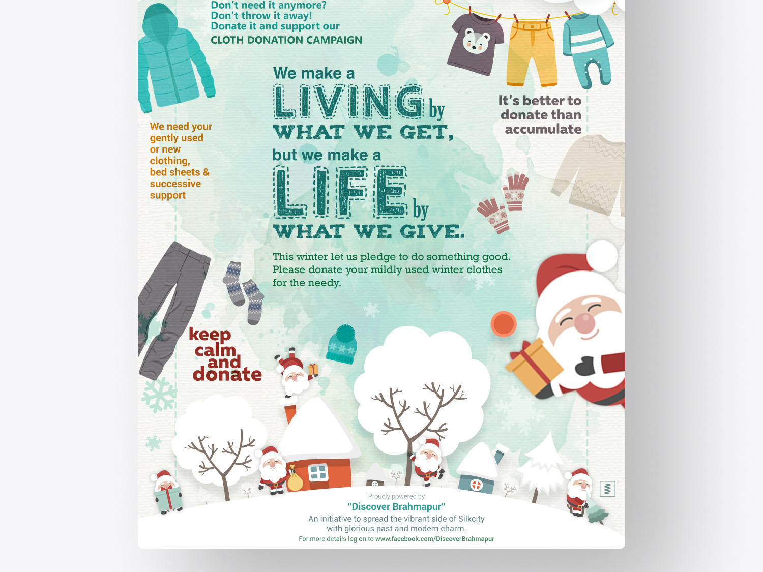 Cloth Donation Poster by Soumitra Mishra on Dribbble