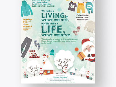 Cloth Donation Poster apploitte graphic design poster design soumeetra user experience