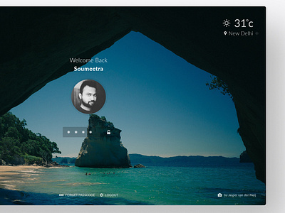 Lock Screen - Web UI/UX