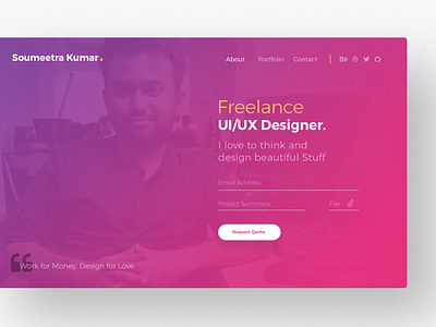 Freelance Designer Website UI/UX apploitte design freelancer minimal personal branding personal website soumeetra ui user experience user interface ux web design