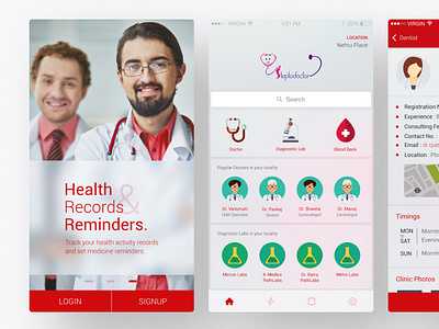 StepToDoctor (For Patients) Mobile App UI/UX app apploitte branding design doctor app mobile app soumeetra ui user experience user interface ux