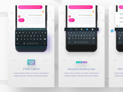 Smart Keyboard Mobile App UI/UX app apploitte branding design gradient keyboard mobile app soumeetra ui user experience user interface ux