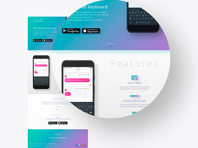 Smart Keyboard Landing Page UI/UX app apploitte branding design landing page design mobile app soumeetra ui user experience user interface ux web design