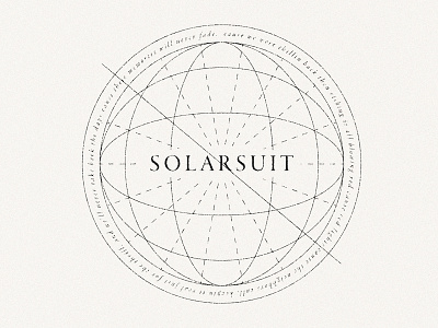 Solarsuit Sphere art band hairline lettering line logo music type