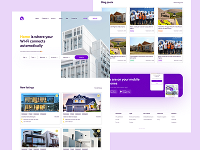 Safe Haven - A landing page design design tech figma figma home listing homepage house listing ui ux webdesign