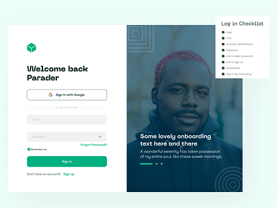 Parads - Sign in figma graphic design log in sign in ui ux