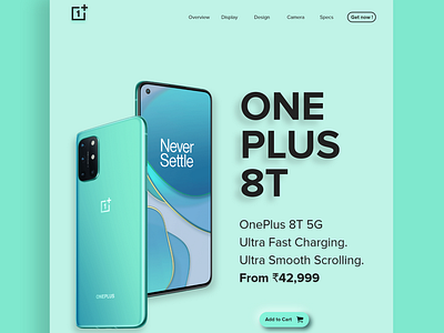 UI Design - Oneplus 8T Webpage Redesign