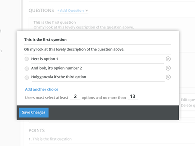 Survey question editor cms dashboard poundsign survey