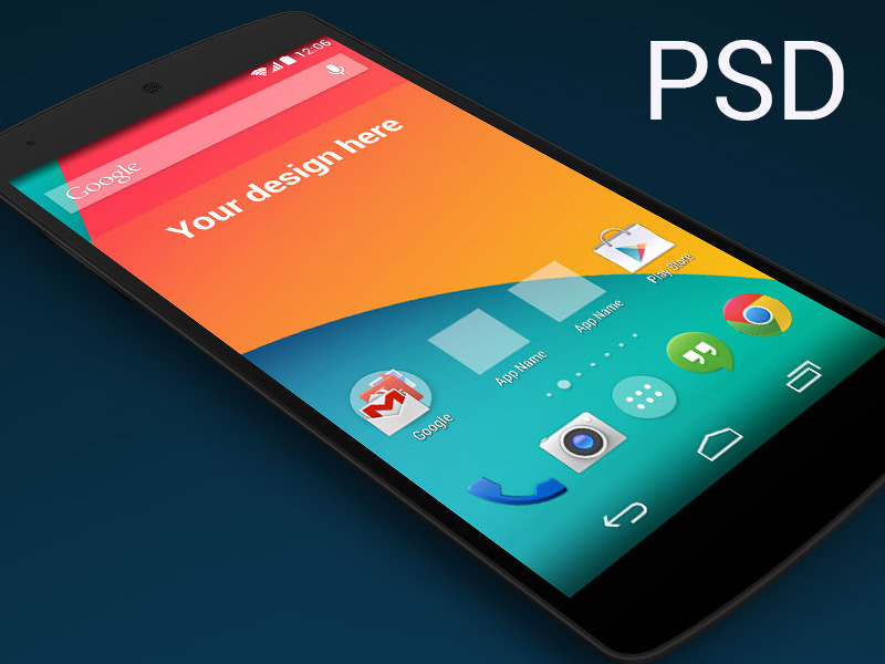 (PSD) Nexus 5 skewed perspective template ui android poundsign kitkat ux user interface psd cool hipster skew perspective freebie