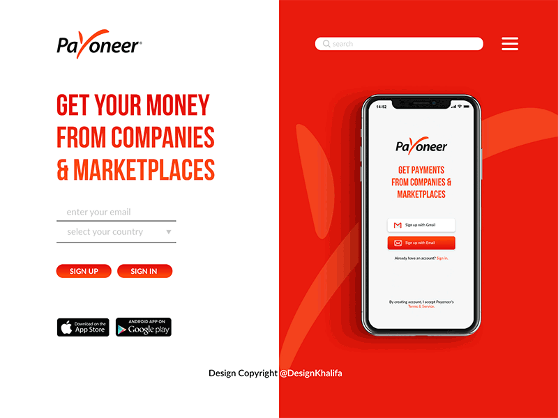 Payoneer App Redesign branding ui ux