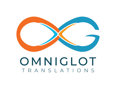omniglot logo arrows circles design flat infinity logo og translate translations vector