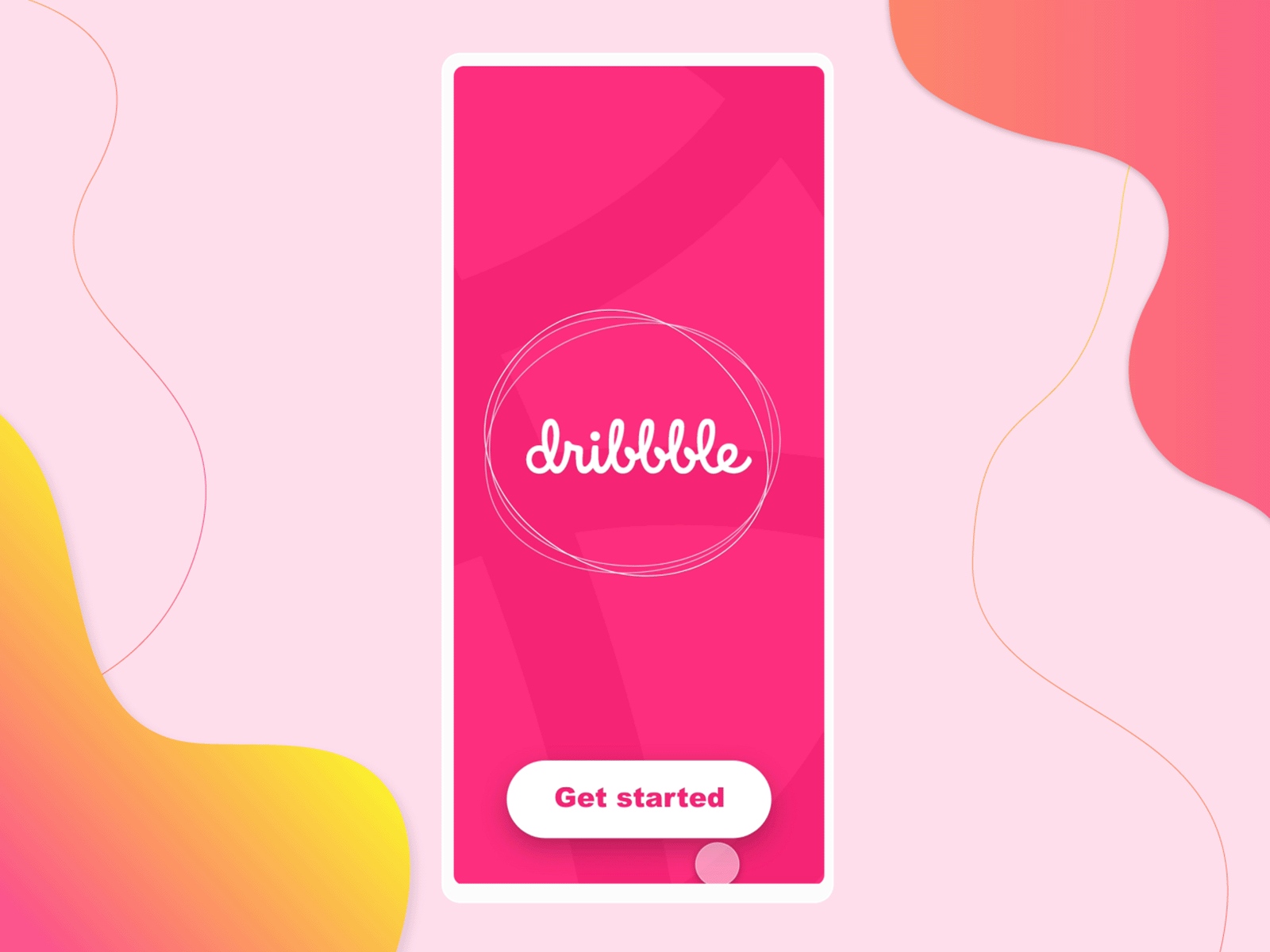 Hello Dribbble adobe xd animation app design dribbble debut dribble gradient hello dribbble ux