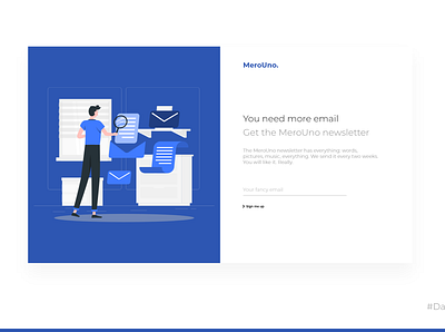 Newsletter subscription design design flat illustration ui ux