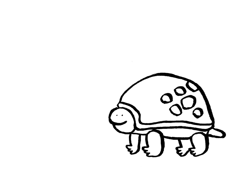 05 Long animation illustration inktober long tortoise turtle