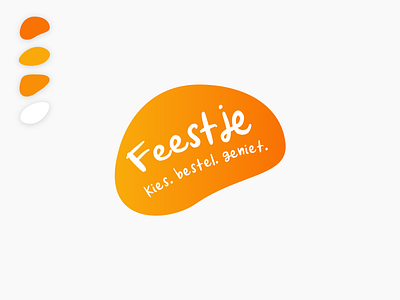 Party (Feestje) mobile app logo 2020 app app design branding design fun icon logo orange juice typography vector web