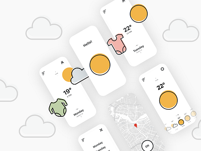 Baby Wear Advice Mobile App Design app design application design mobile application mobile design mobile ui ux