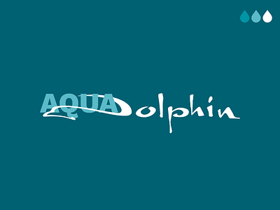 Aqua Dolphin product label 2020 aqua branding design label label design logo private label product typography