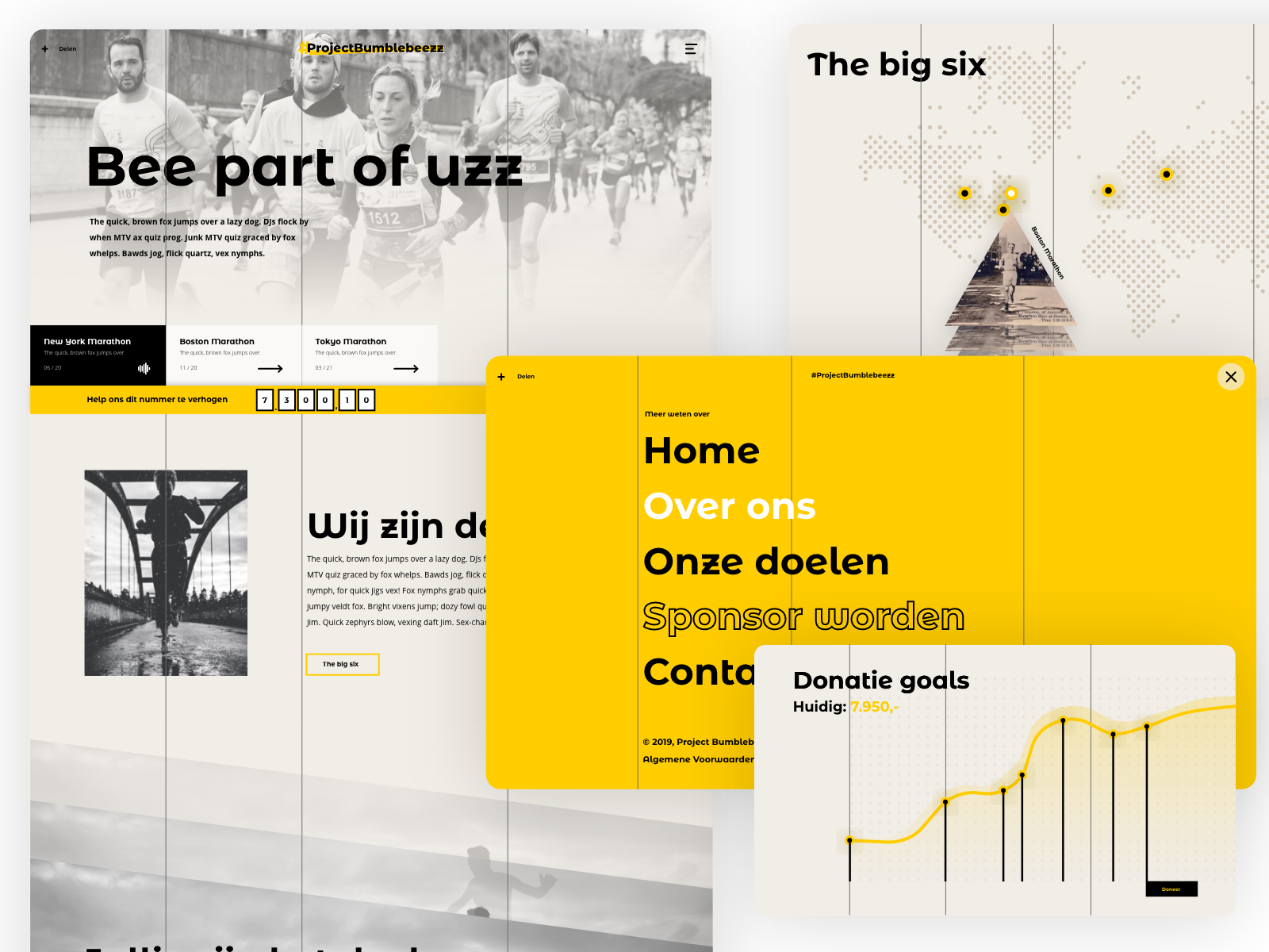 Marathon Fundraiser Website Design by Yari Bernardus on Dribbble