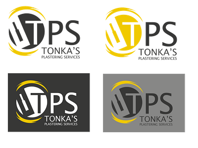 Tonka's Plastering Services branding design drawing illustrator logo vector