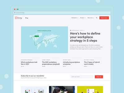 Envoy Blog Redesign blog branding design web design