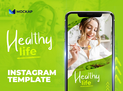 Healthy life - Instagram template design instagram template