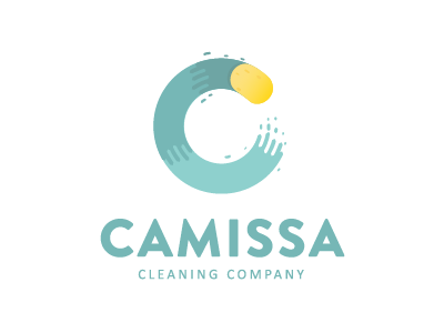 Camissa Cleaning Co cleaning compnay logo sponge vector water