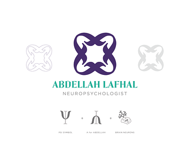 Lafhal Psychologist | Logo Design badgedesign brand design brand identity branding design icon logo logo design logodesign neuron neurons psy logo psychology