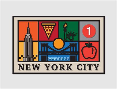 NYC Tiles. big apple city design flat illustration illustrator minimal new york city tiles urban vector