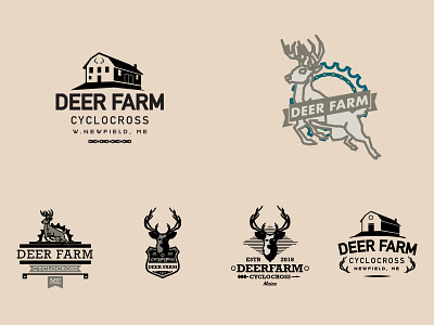Deer Farm Logos adobe illustrator bicycle bicycle badge bike bikes branding cycling design icon logo logos vector