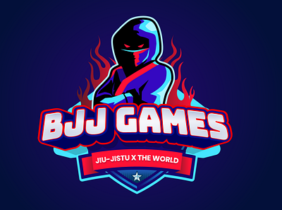 BJJ GAMES MARCA - BRAZILIAN JIU-JITSU ON-LINE GAMES CHAMPIONSHIP branding design illustration vector visual identity