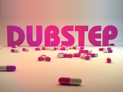 Dubstep Skript03 3d drugs dubstep edm music pills typography