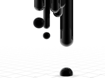 I ♥ Vector 3d drips futuristic illustration minimalistic paint realistic vector
