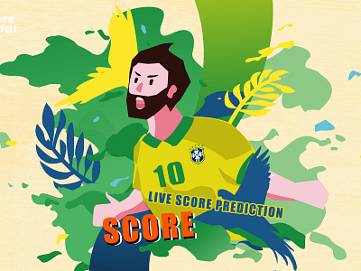 brazilian team brazil football illustration
