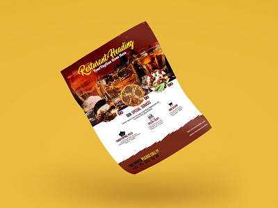 Restaurant Flyer brandidentity branding corporate design design flyer graphic hkrestaurant logo print